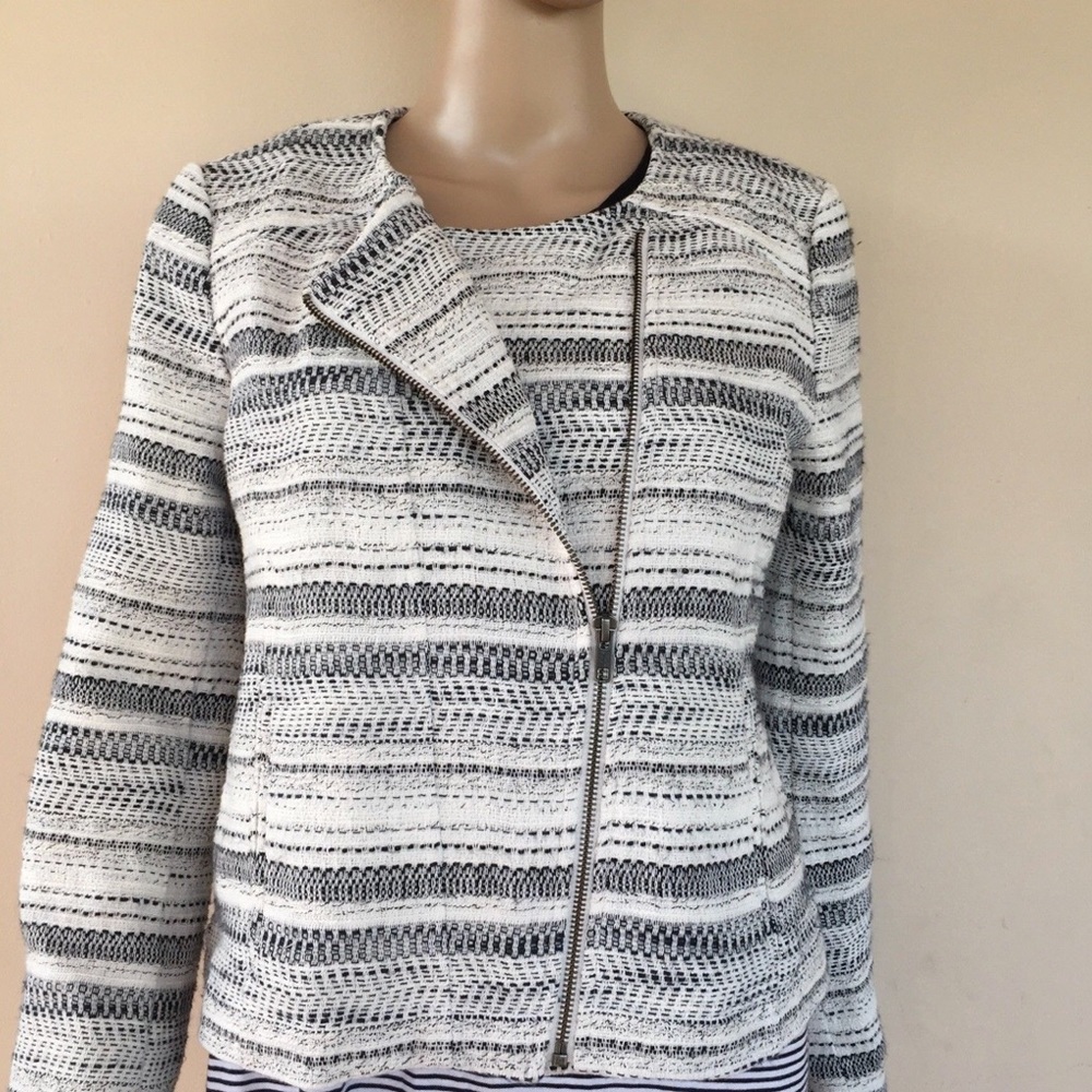 LOFT Tweed Moto Jacket